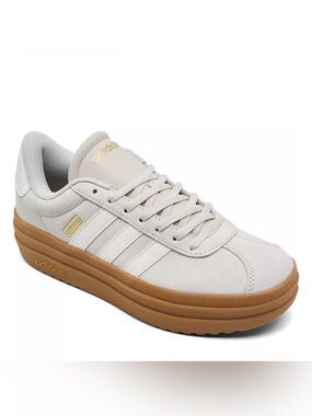 NWOT adidas Women’s VL Court Bold Sneakers, Size 8, Alumina/White/Gum
